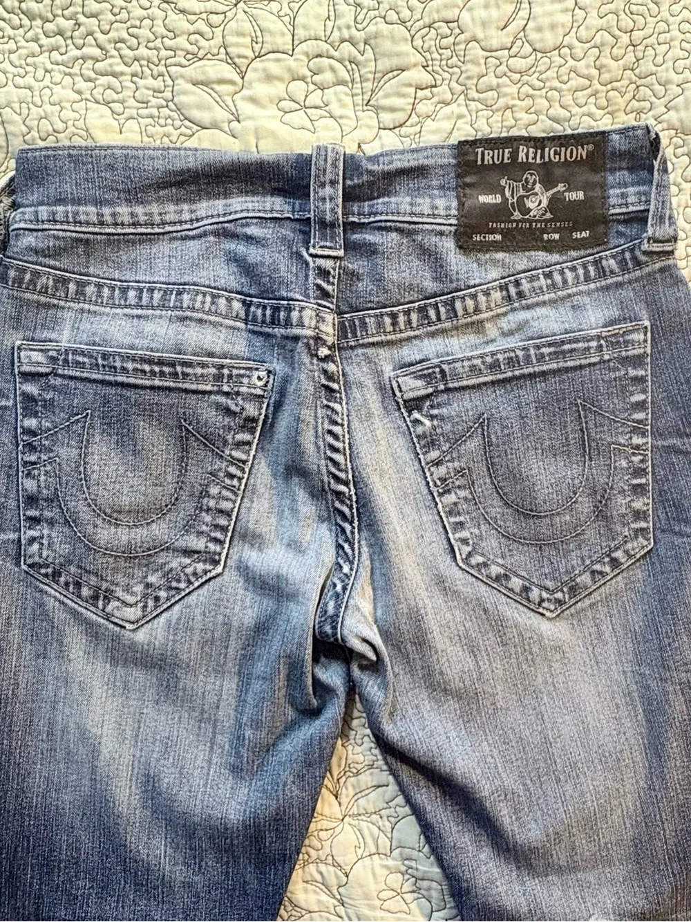 💥 True Religion Geno Relaxed Slim Jeans Men’s 29x30 Medium Wash Stretch Denim🧡